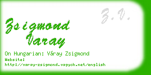 zsigmond varay business card