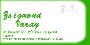 zsigmond varay business card